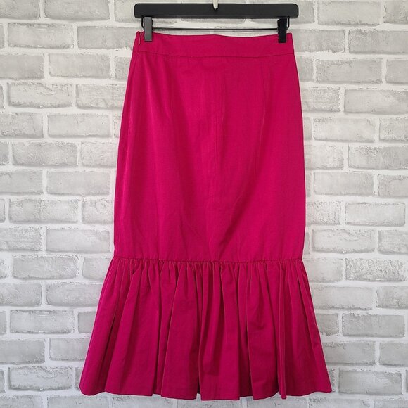 Zara Fuchsia Pink Mermaid Ruffle Skirt NEW Sz XS Festival Party Spring - Picture 2 of 8